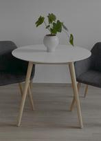 Witte ronde eettafel te koop (Ø90 cm), Huis en Inrichting, Tafels | Eettafels, Ophalen, Gebruikt, 50 tot 100 cm, 50 tot 100 cm