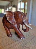 houten beeld olifant - 13cm hoog, Antiek en Kunst, Ophalen