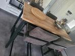 Mooie hoge tafel en 4 stoelen, nieuwstaat, Ophalen
