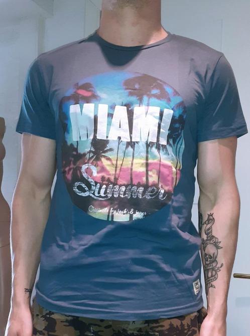 T-shirt heren kleur blauw miami Jack & Jones S, Vêtements | Hommes, T-shirts, Neuf, Taille 46 (S) ou plus petite, Bleu, Envoi