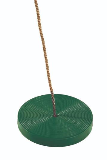 Balancoire disque pour le jardin, vert, avec corde 1.8m