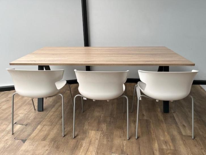 Vergadertafel met antracieten V-poot, Huis en Inrichting, Tafelkleden, Ophalen of Verzenden