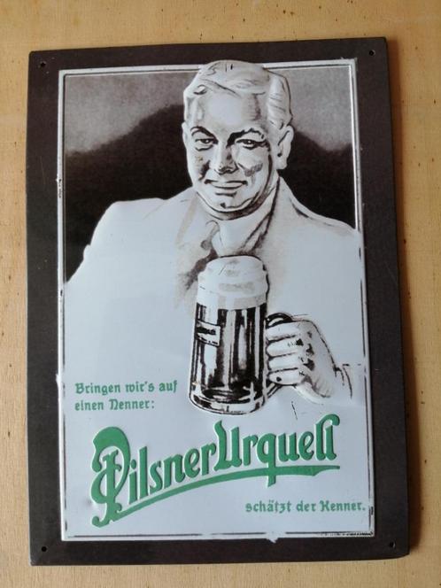 Pilsner Urquell Plaque en métal Motiv Nr. 3, Collections, Marques & Objets publicitaires, Utilisé, Panneau publicitaire, Enlèvement
