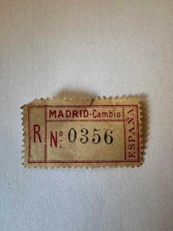 Aanbevolen sticker Madrid Spanje oud label 0356 beschikbaar voor biedingen