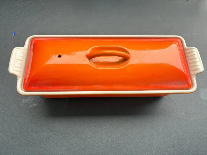 Le Creuset : paté vorm in gietijzer, Huis en Inrichting, Keuken | Potten en Pannen, Zo goed als nieuw, Gietijzer, Ophalen of Verzenden