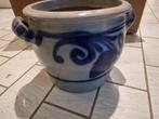Pot ancien en grès pot Reuzel pot à main décor bleu cobalt, Antiquités & Art, Enlèvement ou Envoi