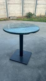 1 leuke tafel met mooie kleur, Ophalen of Verzenden, Gebruikt, Rond, Metaal