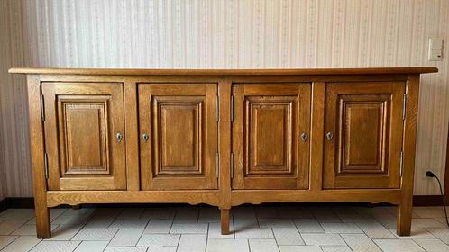 buffet, armoire basse en chêne massif, armoire de salle à ma, Maison & Meubles, Armoires | Dressoirs, Comme neuf, 200 cm ou plus