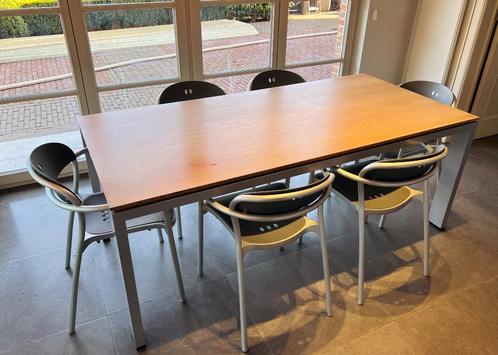 Eettafel Arco Multiple inclusief 6 Arper Pamplona armstoelen, Huis en Inrichting, Tafels | Eettafels, Gebruikt, 50 tot 100 cm