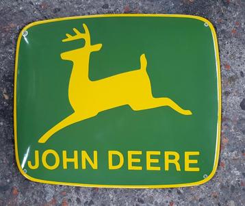 John Deere zwaar emaillen reclame decoratie bord tractor beschikbaar voor biedingen