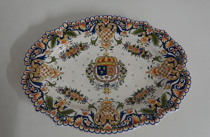 oud handgemaakt wandbord Rouen, Antiek en Kunst, Antiek | Wandborden en Tegels, Ophalen of Verzenden