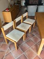 Mid century modern tafel + 6stoelen, Huis en Inrichting, Ophalen, Gebruikt, Rechthoekig, Overige houtsoorten
