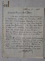 Eigenhandig geschreven brief Hubert Malfait 9 januari 1925, Antiek en Kunst, Ophalen of Verzenden