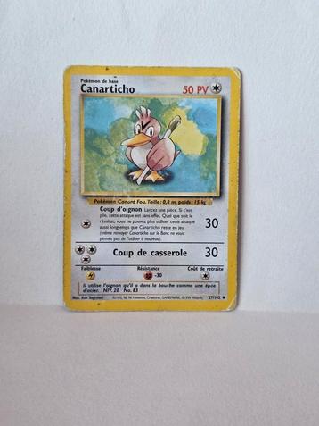 Pokemon Card Canarticho 27/102 (ongebruikelijk) Basisset (F) beschikbaar voor biedingen