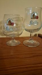 2 anciens verres Leffe avec le logo de l'abbaye, Collections, Comme neuf, Enlèvement ou Envoi