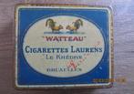 sigaretten blik watteau Cigarettes Laurens -BRUXELLES, Ophalen of Verzenden, Gebruikt, Overige merken