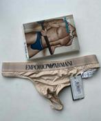 Emporio Armani Microfiber Thong XL, Verzenden, Beige, Emporio Armani, Slip