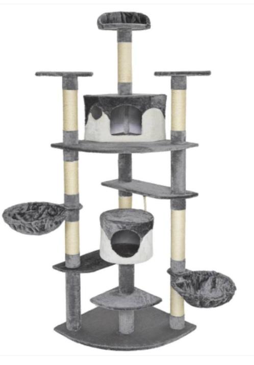 Giant cat tree 2m hangmat Negen verschillende kleuren, Dieren en Toebehoren, Krabmeubelen, Nieuw, Krabpaal, Ophalen of Verzenden