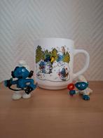 2 figurines schtroumpfs + tasse schtroumpfs, Ophalen, Gebruikt, Babysmurf
