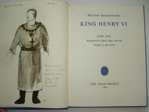 William Shakespeare The Folio Society King Henry VI Part One, Livres, Littérature, Utilisé, Europe autre, Envoi