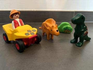 Playmobil 1-2-3 - set 9120 Dino-onderzoeker met quad beschikbaar voor biedingen