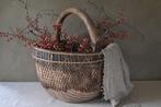 Oude Chinese plukmand rijstmand, Gebruikt, Mand, Rond, Ophalen of Verzenden