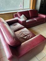 2 bordeaux leren zetels – goede staat – meteen af te halen, Huis en Inrichting, Zetels | Zetels, Ophalen, 150 tot 200 cm, Tweepersoons