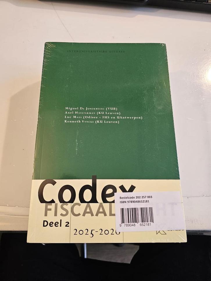 Codex Fiscaal Recht 2025-2026, Boeken, Studieboeken en Cursussen, Nieuw, Hogeschool, Alpha, Ophalen of Verzenden