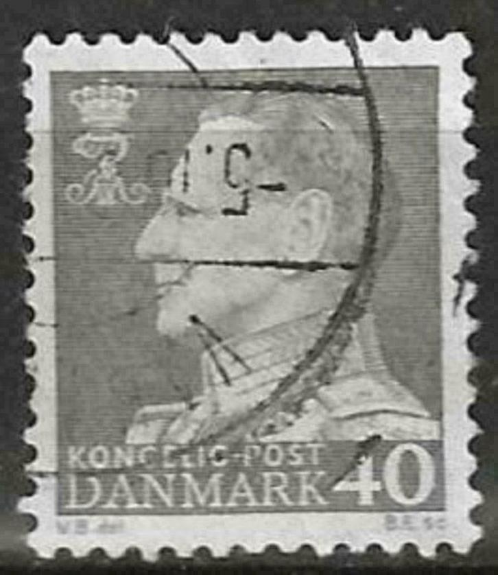 Danemark 1961/1962 - Yvert 401 - Roi Frédéric IX (ST), Timbres & Monnaies, Timbres | Europe | Scandinavie, Affranchi, Danemark