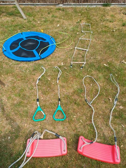 Schommel: ringen, zitjes, nest, ladder, Kinderen en Baby's, Speelgoed | Buiten | Speeltoestellen, Gebruikt, Schommel, Ophalen