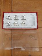 Vintage verzilverde naamkaarthoudertjes zwaantjes, Ophalen of Verzenden