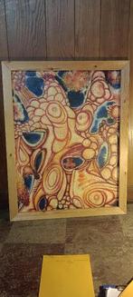 Peinture sur bois signée Serge Montegnies, 68x87, n429, Enlèvement