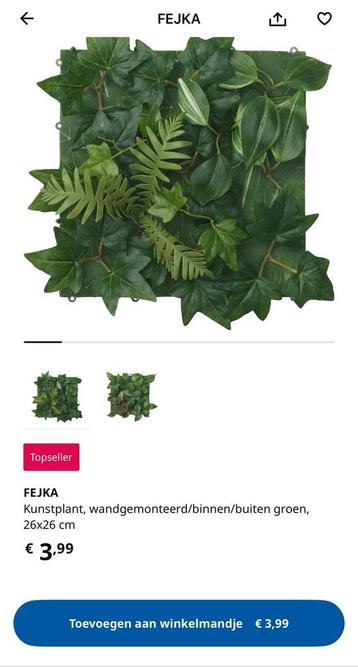 Ikea wand kunstplanten beschikbaar voor biedingen