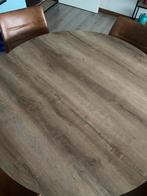 Ronde eettafel + 4 stoelen, Huis en Inrichting, Ophalen, Zo goed als nieuw