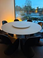 Witte tafel Joli Luna met turntable disk, Ophalen, Zo goed als nieuw