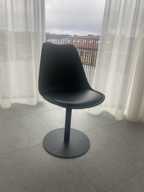 6X Ellie eetkamerstoel in kunststof/lederlook Black Juntoo, Huis en Inrichting, Stoelen, Zo goed als nieuw, Vijf, Zes of meer stoelen