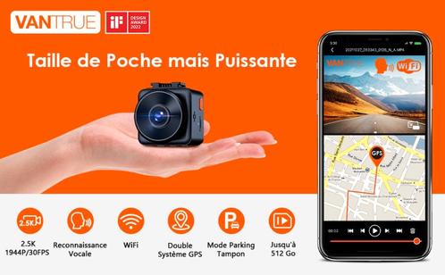 Caméra de Bord VANTRUE E1 2.7K Mini Dashcam Voiture WiFi GPS, Auto diversen, Auto-accessoires, Gebruikt, Ophalen of Verzenden