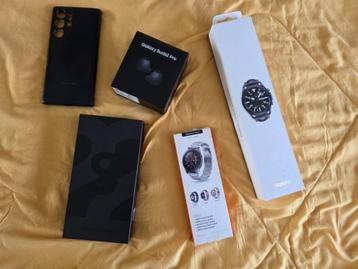 Samsung S22 Ultra + montre S3 frontier + écouteurs buds2 pro beschikbaar voor biedingen