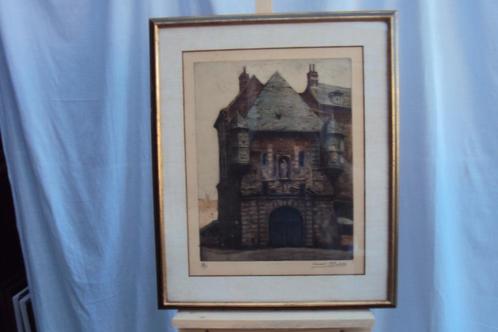 kleurenets, Antiek en Kunst, Kunst | Etsen en Gravures, Ophalen