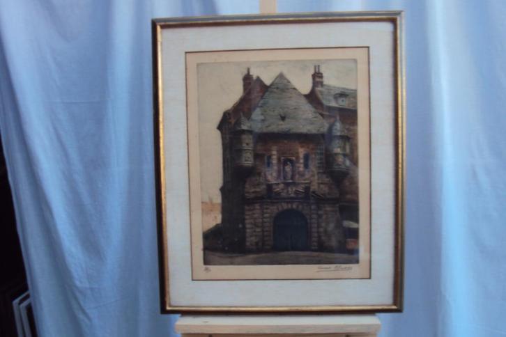 kleurenets, Antiek en Kunst, Kunst | Etsen en Gravures, Ophalen