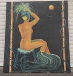 Huile sur toile signe w dewulf 81, Antiek en Kunst, Kunst | Schilderijen | Klassiek, Ophalen of Verzenden