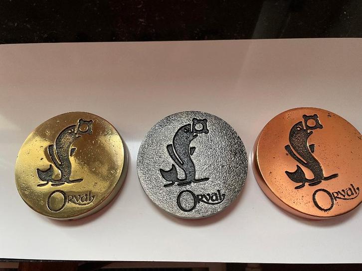 Orval 3 verschillende medailles, Verzamelen, Biermerken, Nieuw, Overige typen, Overige merken, Ophalen of Verzenden