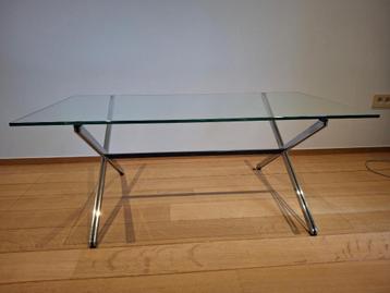 Knoll vintage Parallel koffietafel met glazen blad, 1960