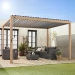 Pergola bioclimatique aluminium 3x4m lames orientables coule, Jardin & Terrasse, Verrières, Autres types, Enlèvement, Utilisé