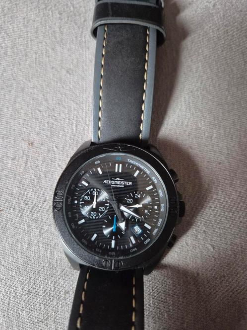 aeromeister stardust stainless steel horloge heren, Handtassen en Accessoires, Horloges | Heren, Gebruikt, Ophalen of Verzenden
