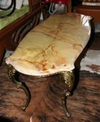 Vintage Salontafel Onyx blad en bronzen onderstel, Huis en Inrichting, Tafels | Salontafels, Ophalen