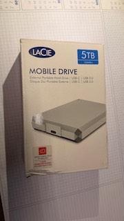 LaCie 5TB External HDD – Space Grey, USB-C Mac and PC, Informatique & Logiciels, Disques durs, Comme neuf, Laptop, Externe, USB