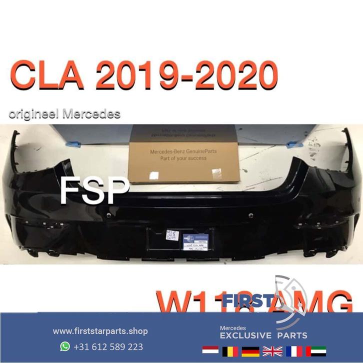 W118 CLA 35 AMG achter bumper Mercedes origineel PDC zwart, Auto-onderdelen, Carrosserie, Bumper, Mercedes-Benz, Achter, Gebruikt