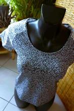 leuk wit/zwart bestippeld T-shirt, Maat 38/40 (M), Overige kleuren, Nieuw, Zonder mouw