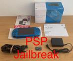 Sony PSP 3000 Vibrant Blue Jailbreak, Games en Spelcomputers, Met games, Blauw, Ophalen of Verzenden, Zo goed als nieuw